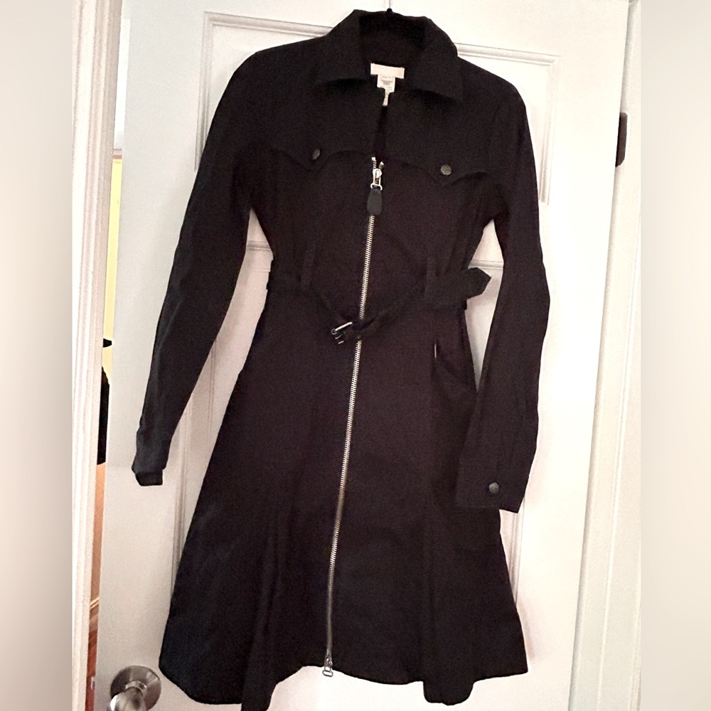 Diesel zip up dress belted size Medium runs small black